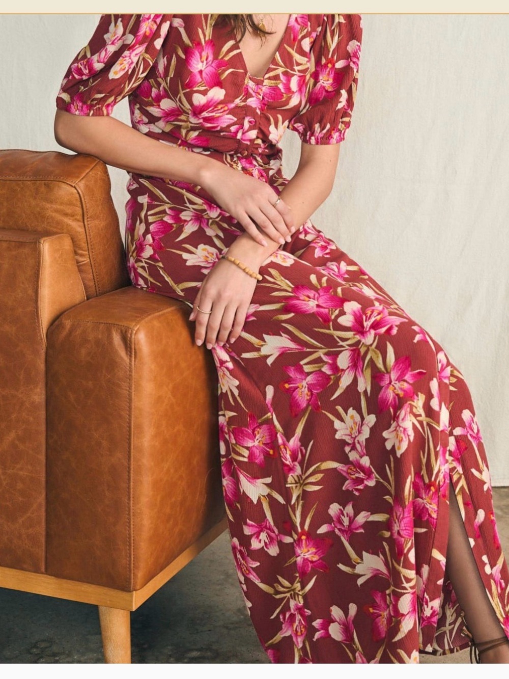 Faherty NWT Sorrento print maxi dress in Majorca floral print size XS